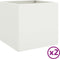 vidaXL - Plantenbakken - 2 - st - 42x40x39 - cm - staal - wit