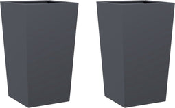 vidaXL - Plantenbakken - 2 - st - 45x45x75 - cm - staal - antracietkleurig