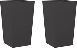 vidaXL - Plantenbakken - 2 - st - 45x45x75 - cm - staal - zwart