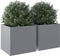 vidaXL - Plantenbakken - 2 - st - 49x47x46 - cm - gegalvaniseerd - staal - zilverkleur