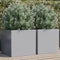 vidaXL - Plantenbakken - 2 - st - 49x47x46 - cm - gegalvaniseerd - staal - zilverkleur