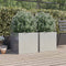 vidaXL - Plantenbakken - 2 - st - 49x47x46 - cm - roestvrij - staal - zilverkleurig