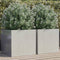 vidaXL - Plantenbakken - 2 - st - 49x47x46 - cm - roestvrij - staal - zilverkleurig