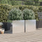 vidaXL - Plantenbakken - 2 - st - 49x47x46 - cm - roestvrij - staal - zilverkleurig