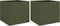 vidaXL - Plantenbakken - 2 - st - 49x47x46 - cm - staal - olijfgroen