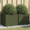 vidaXL - Plantenbakken - 2 - st - 49x47x46 - cm - staal - olijfgroen