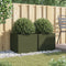vidaXL - Plantenbakken - 2 - st - 49x47x46 - cm - staal - olijfgroen