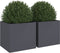 vidaXL - Plantenbakken - 2 - st - 49x47x46 - cm - staal - antracietkleurig
