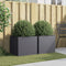 vidaXL - Plantenbakken - 2 - st - 49x47x46 - cm - staal - antracietkleurig