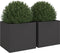 vidaXL - Plantenbakken - 2 - st - 49x47x46 - cm - staal - zwart