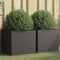 vidaXL - Plantenbakken - 2 - st - 49x47x46 - cm - staal - zwart