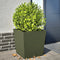 vidaXL - Plantenbakken - 2 - st - 50x50x50 - cm - staal - olijfgroen