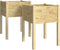 vidaXL - Plantenbakken - 2 - st - 50x50x70 - cm - massief - grenenhout