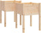 vidaXL - Plantenbakken - 2 - st - 50x50x70 - cm - massief - grenenhout