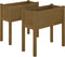 vidaXL - Plantenbakken - 2 - st - 70x31x70 - cm - massief - grenenhout - honingbruin