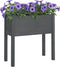 vidaXL - Plantenbakken - 2 - st - 70x31x70 - cm - massief - grenenhout - grijs