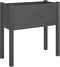vidaXL - Plantenbakken - 2 - st - 70x31x70 - cm - massief - grenenhout - grijs