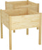 vidaXL - Plantenbakken - 2 - st - 70x70x70 - cm - massief - grenenhout