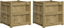 vidaXL - Plantenbakken - 2 - st - cm - geïmpregneerd - hout