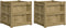 vidaXL - Plantenbakken - 2 - st - cm - geïmpregneerd - hout