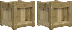 vidaXL - Plantenbakken - 2 - st - cm - geïmpregneerd - hout