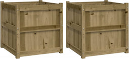 vidaXL - Plantenbakken - 2 - st - cm - geïmpregneerd - hout