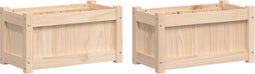 vidaXL - Plantenbakken - 2 - st - cm - massief - grenenhout