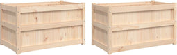 vidaXL - Plantenbakken - 2 - st - cm - massief - grenenhout