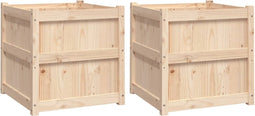 vidaXL - Plantenbakken - 2 - st - cm - massief - grenenhout