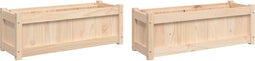 vidaXL - Plantenbakken - 2 - st - cm - massief - grenenhout