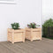 vidaXL - Plantenbakken - 2 - st - cm - massief - grenenhout
