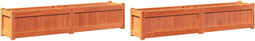 vidaXL - Plantenbakken - 2 - st - cm - massief - grenenhout - wasbruin
