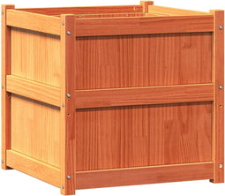 vidaXL - Plantenbakken - 2 - st - cm - massief - grenenhout - wasbruin