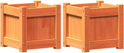 vidaXL - Plantenbakken - 2 - st - cm - massief - grenenhout - wasbruin