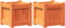 vidaXL - Plantenbakken - 2 - st - cm - massief - grenenhout - wasbruin