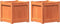 vidaXL - Plantenbakken - 2 - st - cm - massief - grenenhout - wasbruin