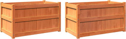 vidaXL - Plantenbakken - 2 - st - cm - massief - grenenhout - wasbruin