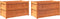 vidaXL - Plantenbakken - 2 - st - cm - massief - grenenhout - wasbruin