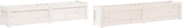 vidaXL - Plantenbakken - 2 - st - cm - massief - grenenhout - wit