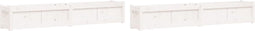 vidaXL - Plantenbakken - 2 - st - cm - massief - grenenhout - wit