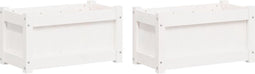 vidaXL - Plantenbakken - 2 - st - cm - massief - grenenhout - wit