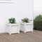 vidaXL - Plantenbakken - 2 - st - cm - massief - grenenhout - wit