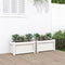 vidaXL - Plantenbakken - 2 - st - cm - massief - grenenhout - wit