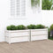 vidaXL - Plantenbakken - 2 - st - cm - massief - grenenhout - wit