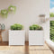 vidaXL - Plantenbakken - 2 - st - cm - massief - grenenhout - wit