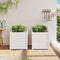 vidaXL - Plantenbakken - 2 - st - cm - massief - grenenhout - wit