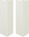 vidaXL - Plantenbakken - 2 - st - driehoek - 30x26x75 - cm - staal - wit
