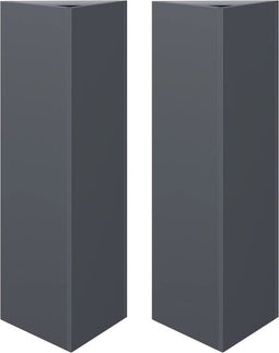 vidaXL - Plantenbakken - 2 - st - driehoek - 30x26x75 - cm - staal - antracietkleurig