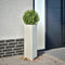 vidaXL - Plantenbakken - 2 - st - driehoek - 30x26x75 - cm - staal - wit