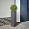 vidaXL - Plantenbakken - 2 - st - driehoek - 30x26x75 - cm - staal - antracietkleurig